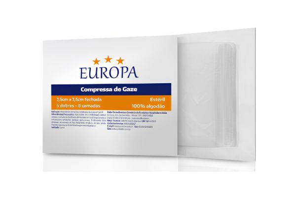 COMPRESSA DE GAZE ESTÉRIL SEM RAIO X