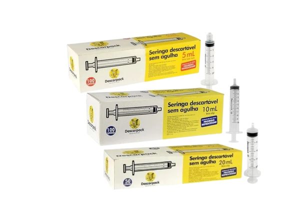 Seringa Descartável sem agulha Luer Lock - Descarpack