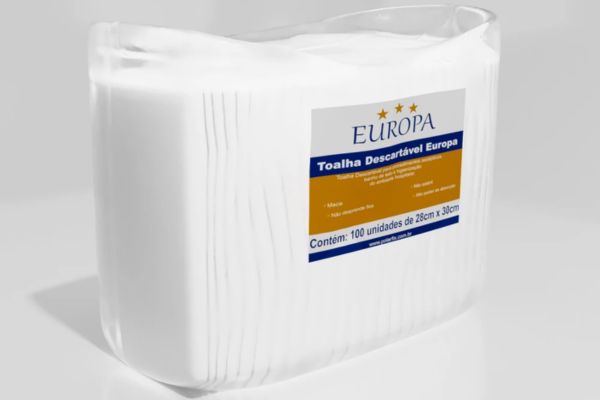 toalha descartavel Europa 28cmx30cm